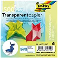 folia 825-1010 - Papel de calco (10 x 10 cm- 500 hojas- 42 g-m²- 10 colores)